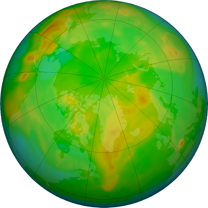 Arctic ozone map for 01 June 2011